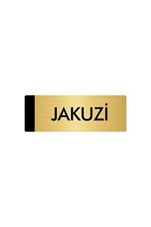 Metal Yönlendirme Levhası, Departman Kapı Isimliği Jakuzi 5x20 Cm Altın Renk