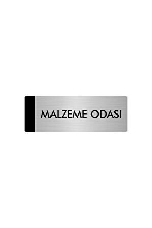 Metal Yönlendirme Levhası, Departman Kapı Isimliği Malzeme Odası 5x20 Cm Gümüş Renk