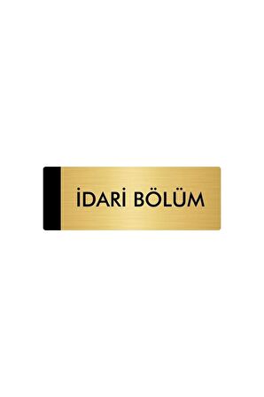 Metal Yönlendirme Levhası, Departman Kapı Isimliği İdari Bölüm 5x20 Cm Altın Renk