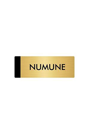 Metal Yönlendirme Levhası, Departman Kapı Isimliği Numune 5x20 Cm Altın Renk