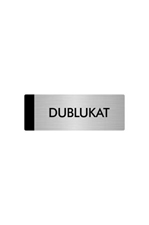 Metal Yönlendirme Levhası, Departman Kapı Isimliği Dublukat 5x20 Cm Gümüş Renk