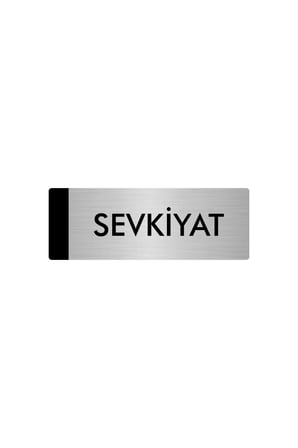 Metal Yönlendirme Levhası, Departman Kapı Isimliği Sevkiyat 7X20 Cm Gümüş Renk