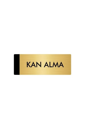 Metal Yönlendirme Levhası, Departman Kapı Isimliği Kan Alma 10X20 Cm Altın Renk