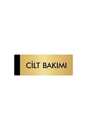 Metal Yönlendirme Levhası, Departman Kapı Isimliği Cilt Bakımı 5x20 Cm Altın Renk