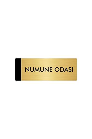 Metal Yönlendirme Levhası, Departman Kapı Isimliği Numune Odası 7X20 Cm Altın Renk