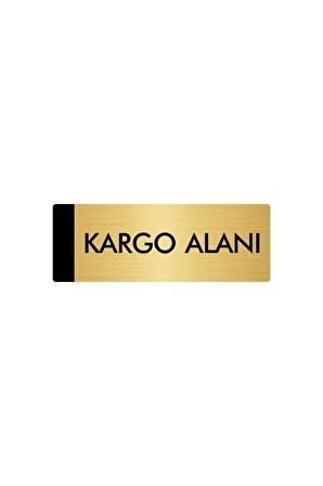 Metal Yönlendirme Levhası, Departman Kapı Isimliği Kargo Alanı 7X20 Cm Altın Renk