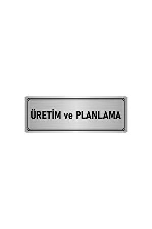 Metal Yönlendirme Levhası, Departman Kapı Isimliği Üretim Ve Planlama 7x20 Cm Gümüş Renk