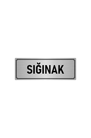 Metal Yönlendirme Levhası, Departman Kapı Isimliği Sığınak 5x20 Cm Gümüş Renk