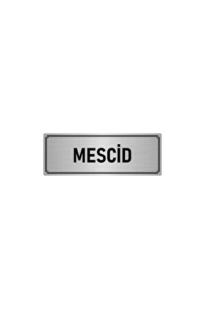 Metal Yönlendirme Levhası, Departman Kapı Isimliği Mescid 5x20 Cm Gümüş Renk