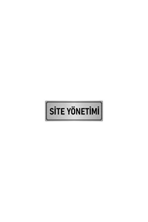 Metal Yönlendirme Levhası, Departman Kapı Isimliği Site Yönetimi 5x20 Cm Gümüş Renk