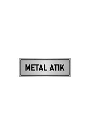 Metal Yönlendirme Levhası, Departman Kapı Isimliği Metal Atık 5x20 Cm Gümüş Renk