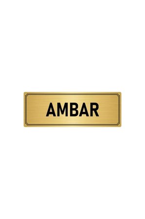 Metal Yönlendirme Levhası, Departman Kapı Isimliği Ambar 5x20 Cm Altın Renk