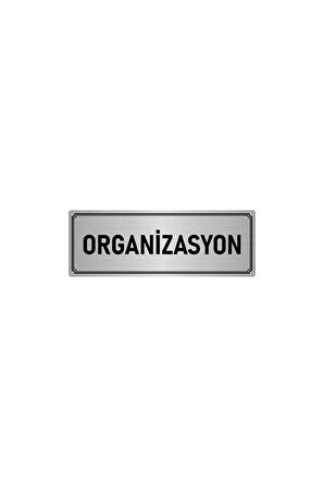 Metal Yönlendirme Levhası, Departman Kapı Isimliği Organizasyon 5x20 Cm Gümüş Renk