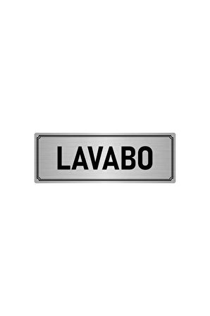 Metal Yönlendirme Levhası, Departman Kapı Isimliği Lavabo 5x20 Cm Gümüş Renk