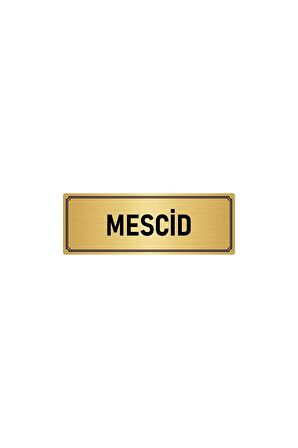 Metal Yönlendirme Levhası, Departman Kapı Isimliği Mescid 7x20 Cm Altın Renk