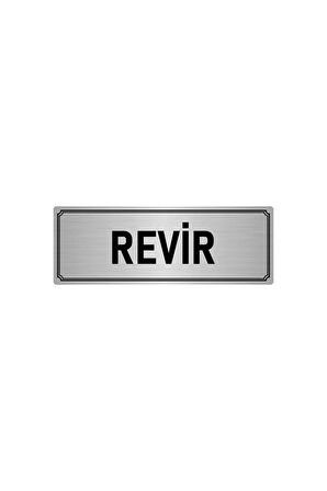 Metal Yönlendirme Levhası, Departman Kapı Isimliği Revir 7x20 Cm Gümüş Renk