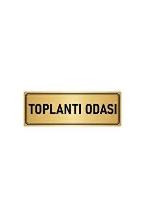 Metal Yönlendirme Levhası, Departman Kapı Isimliği Toplantı Odası 5x20 Cm Altın Renk