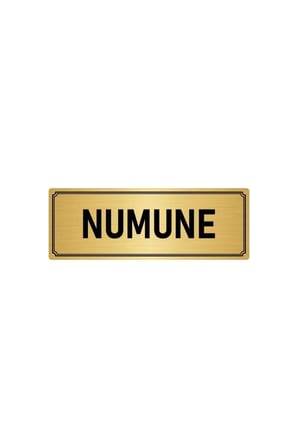 Metal Yönlendirme Levhası, Departman Kapı Isimliği Numune 5x20 Cm Altın Renk