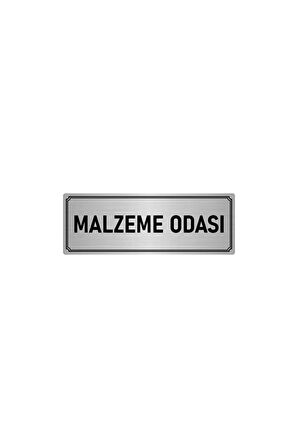 Metal Yönlendirme Levhası, Departman Kapı Isimliği Malzeme Odası 5x20 Cm Gümüş Renk