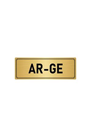 Metal Yönlendirme Levhası, Departman Kapı Isimliği Ar-ge 5x20 Cm Altın Renk