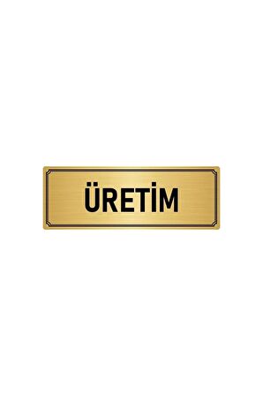Metal Yönlendirme Levhası, Departman Kapı Isimliği Üretim 7x20 Cm Altın Renk