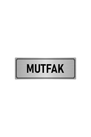 Metal Yönlendirme Levhası, Departman Kapı Isimliği Mutfak 5x20 Cm Gümüş Renk