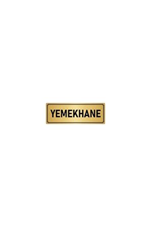 Metal Yönlendirme Levhası, Departman Kapı Isimliği Yemekhane 5x20 Cm Altın Renk