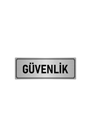 Metal Yönlendirme Levhası, Departman Kapı Isimliği Güvenlik 7x20 Cm Gümüş Renk