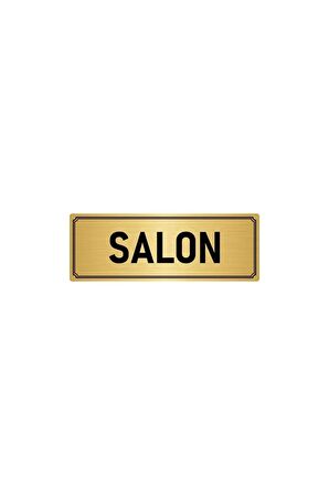 Metal Yönlendirme Levhası, Departman Kapı Isimliği Salon 5x20 Cm Altın Renk