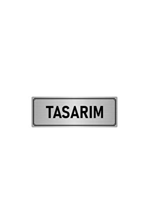 Metal Yönlendirme Levhası, Departman Kapı Isimliği Tasarım 5x20 Cm Gümüş Renk