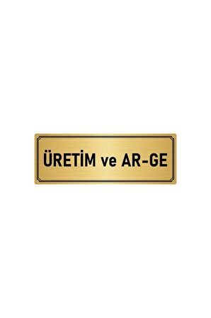 Metal Yönlendirme Levhası, Departman Kapı Isimliği Üretim Ve Ar-ge 10x20 Cm Altın Renk