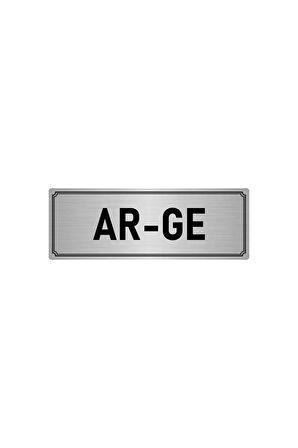Metal Yönlendirme Levhası, Departman Kapı Isimliği Ar-ge 5x20 Cm Gümüş Renk