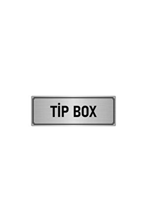 Metal Yönlendirme Levhası, Departman Kapı Isimliği Tip Box 5x20 Cm Gümüş Renk