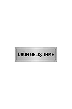Metal Yönlendirme Levhası, Departman Kapı Isimliği Ürün Geliştirme 5x20 Cm Gümüş Renk
