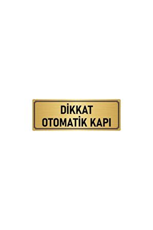Metal Yönlendirme Levhası, Departman Kapı Isimliği Otomatik Kapı 5x20 Cm Altın Renk