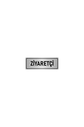Metal Yönlendirme Levhası, Departman Kapı Isimliği Ziyaretçi 5x20 Cm Gümüş Renk