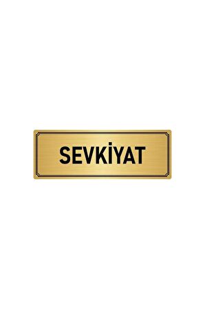 Metal Yönlendirme Levhası, Departman Kapı Isimliği Sevkiyat 10x20 Cm Altın Renk