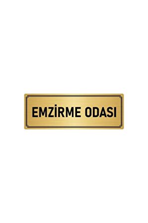 Metal Yönlendirme Levhası, Departman Kapı Isimliği Emzirme Odası 5x20 Cm Altın Renk