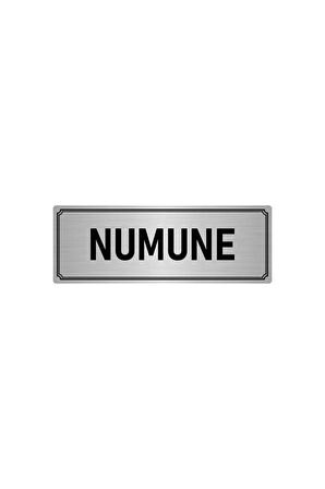 Metal Yönlendirme Levhası, Departman Kapı Isimliği Numune 5x20 Cm Gümüş Renk