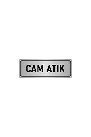 Metal Yönlendirme Levhası, Departman Kapı Isimliği Cam Atık 5x20 Cm Gümüş Renk