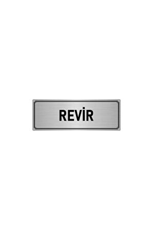 Metal Yönlendirme Levhası, Departman Kapı Isimliği Revir 5x20 Cm Gümüş Renk
