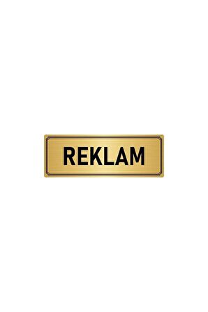 Metal Yönlendirme Levhası, Departman Kapı Isimliği Reklam 5x20 Cm Altın Renk
