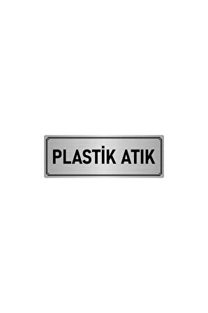 Metal Yönlendirme Levhası, Departman Kapı Isimliği Plastik Atık 5x20 Cm Gümüş Renk