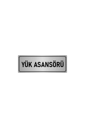 Metal Yönlendirme Levhası, Departman Kapı Isimliği Yük Asansörü 5x20 Cm Gümüş Renk