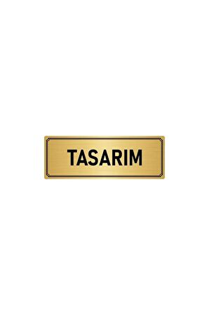 Metal Yönlendirme Levhası, Departman Kapı Isimliği Tasarım 7x20 Cm Altın Renk