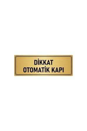 Metal Yönlendirme Levhası, Departman Kapı Isimliği Otomatik Kapı 7x20 Cm Altın Renk