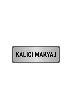 Metal Yönlendirme Levhası, Departman Kapı Isimliği Kalıcı Makyaj 7x20 Cm Gümüş Renk