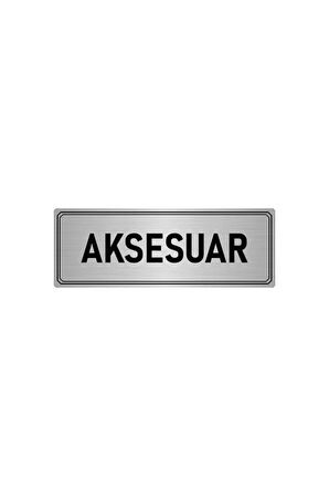 Metal Yönlendirme Levhası, Departman Kapı Isimliği Aksesuar 7x20 Cm Gümüş Renk
