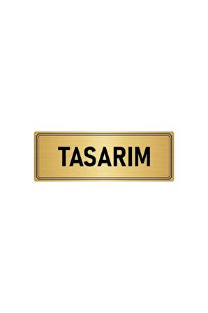 Metal Yönlendirme Levhası, Departman Kapı Isimliği Tasarım 7x20 Cm Altın Renk