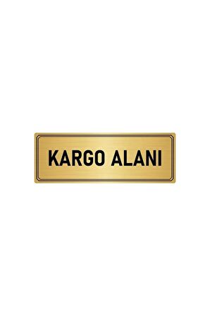 Metal Yönlendirme Levhası, Departman Kapı Isimliği Kargo Alanı 7x20 Cm Altın Renk